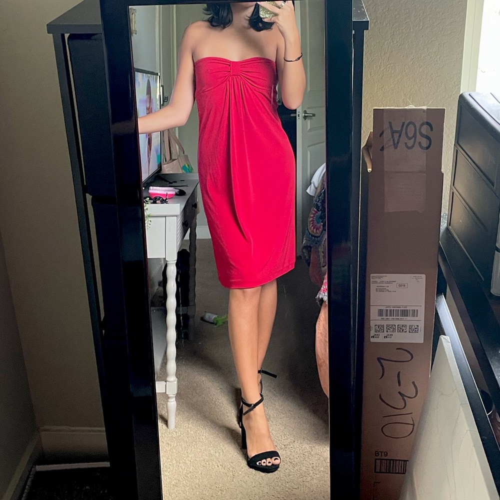 Strapless Shift Dress